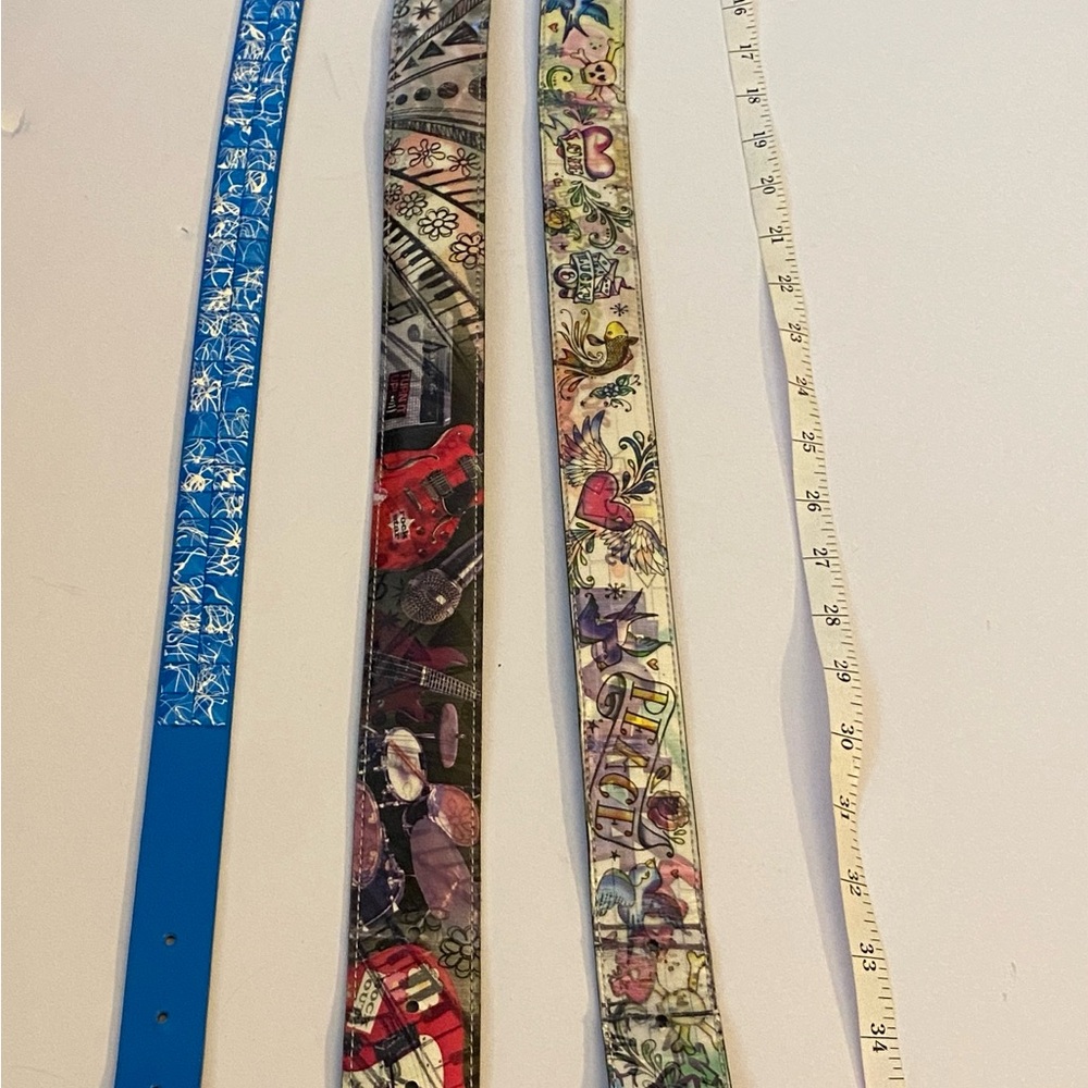Graphic Design Belts Set. Medium